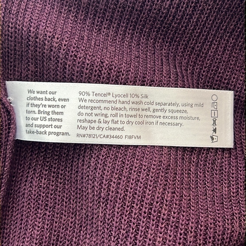 Eileen Fisher Tencel Silk Blend Turtleneck Sweater Top Size XL - Picture 6 of 6